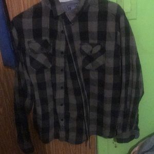 Black and gray flannel